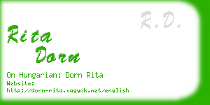 rita dorn business card